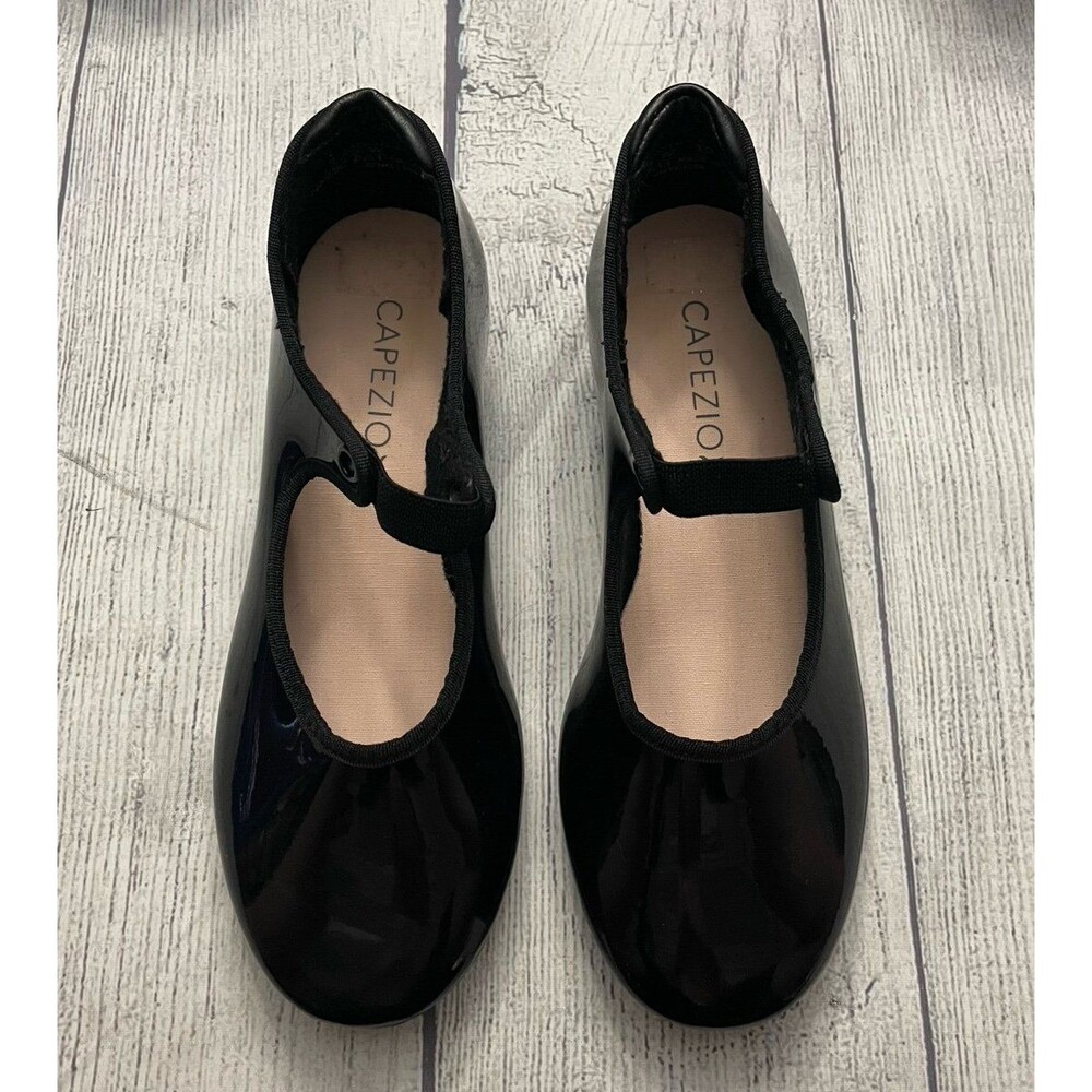 Capezio Girls' Black Patent Mary Jane Dance Shoes